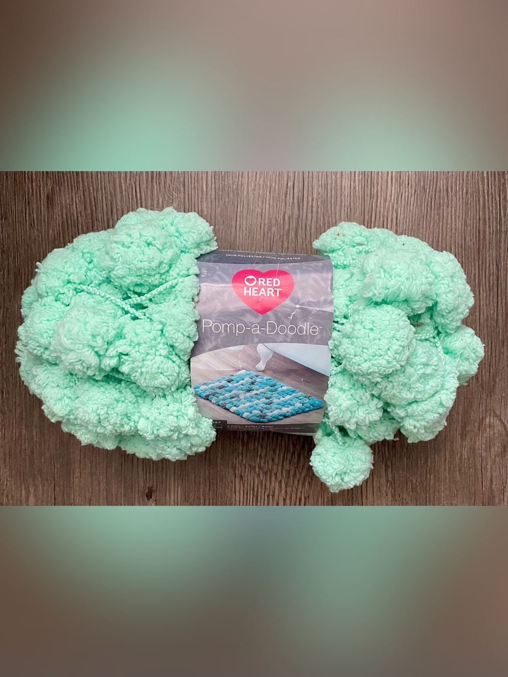 ❤️ NWT Red Heart Pomp-a-Doodle Plush Yarn in Mint ❤️